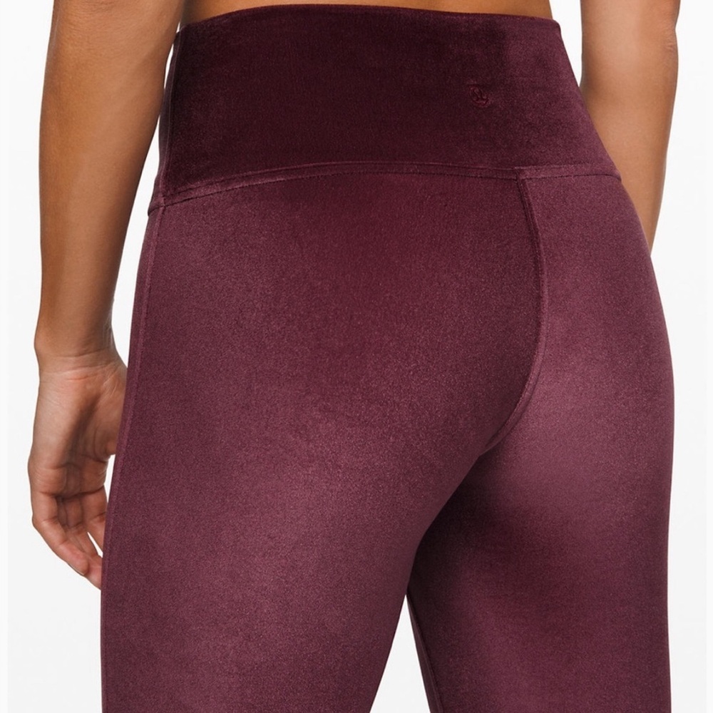 💕 LULULEMON velvet Wunder lounge high rise garnet fuchsia pink NEW size 2